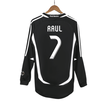 Retro Real Madrid Borta Fotbollströja RAUL #7 2006/07 långärmad