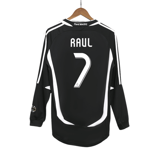 Retro Real Madrid Borta Fotbollströja RAUL #7 2006/07 långärmad