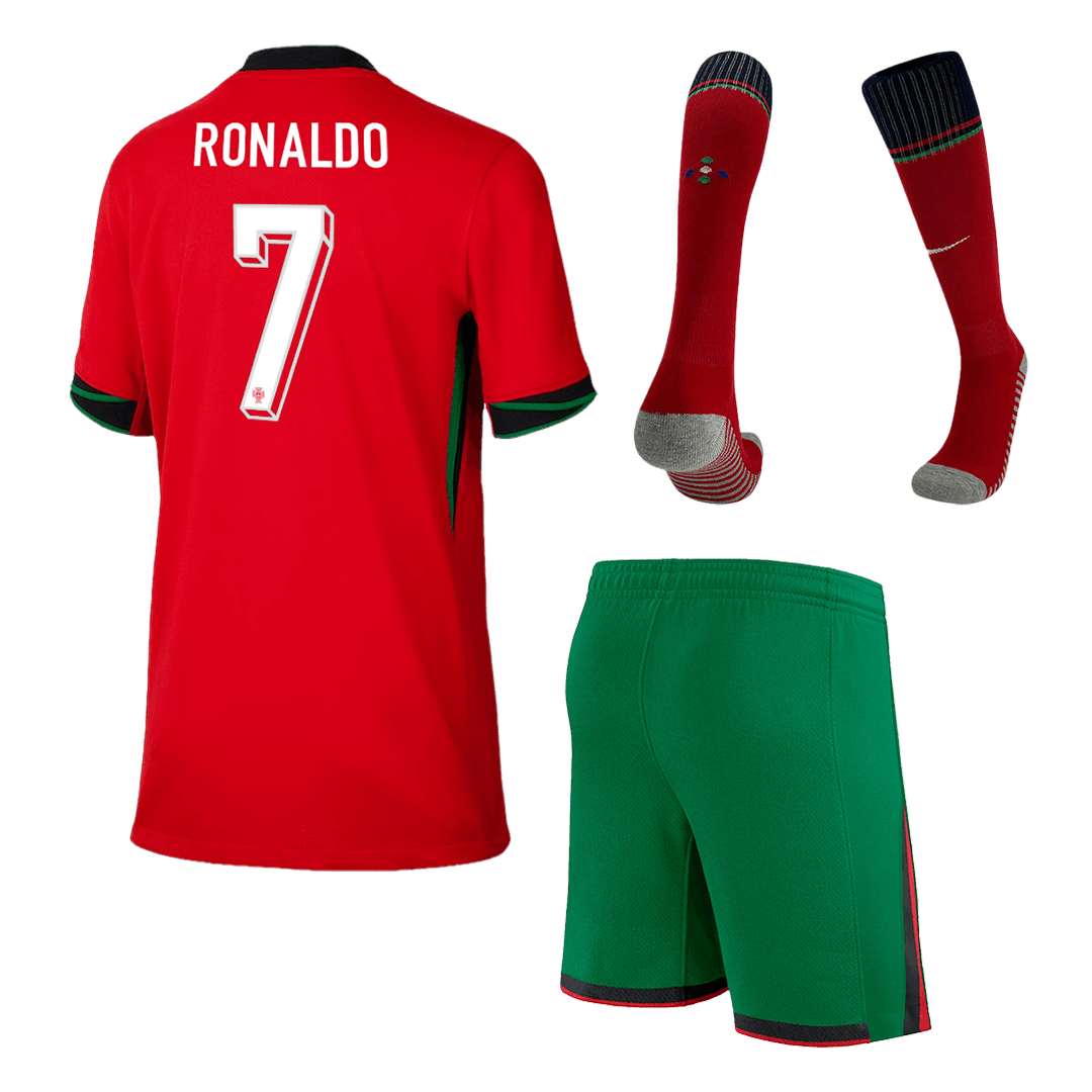 Portugal Hemma Fotbollströja RONALDO #7 Euro 2024 
Fotbollssats Barn