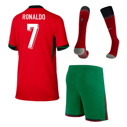 Portugal Hemma Fotbollströja RONALDO #7 Euro 2024 
Fotbollssats Barn