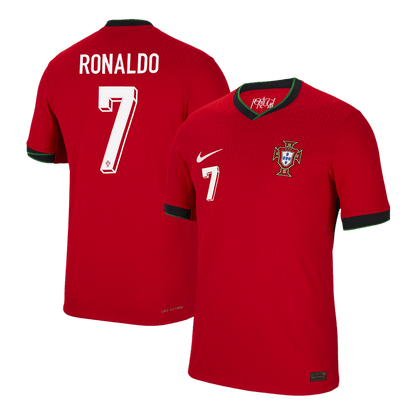 RONALDO #7 Portugal Hemma Fotbollströjor Euro 2024 Autentisk