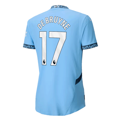 Manchester City Hemma Fotbollströja DE BRUYNE #17 2024/25 Autentisk