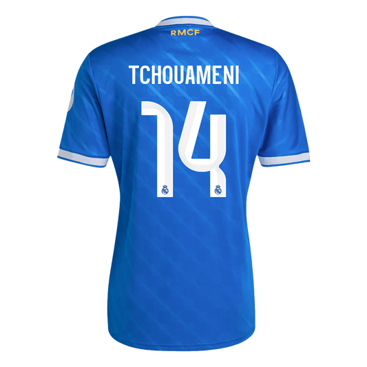 Real Madrid Tröja TCHOUAMENI #14 2025/26 Tredje Blå