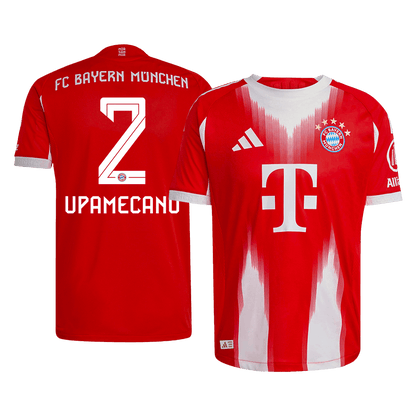 Bayern Munich Tröja UPAMECANO #2 2025/26 Hemma Autentisk Röd
