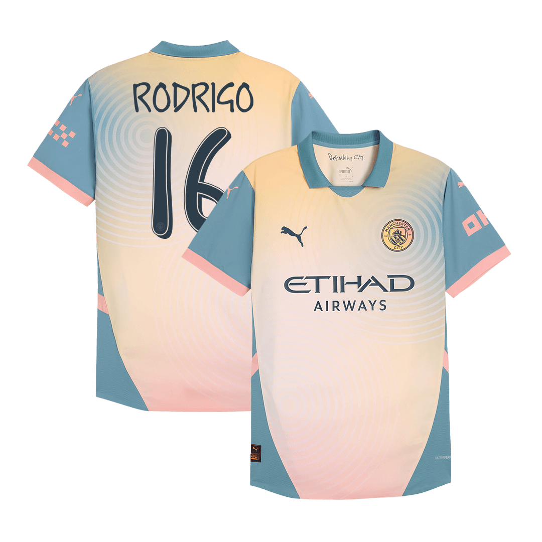 Manchester City Fjärde borta Fotbollströja RODRIGO #16 2024/25 Autentisk - Definitely City