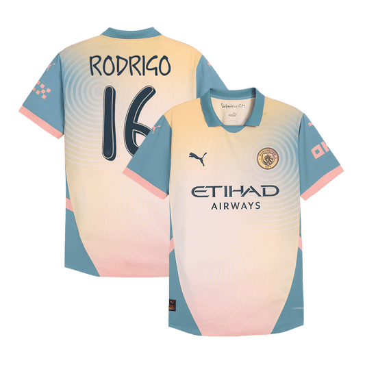 Manchester City Fjärde borta Fotbollströja RODRIGO #16 2024/25 Autentisk - Definitely City