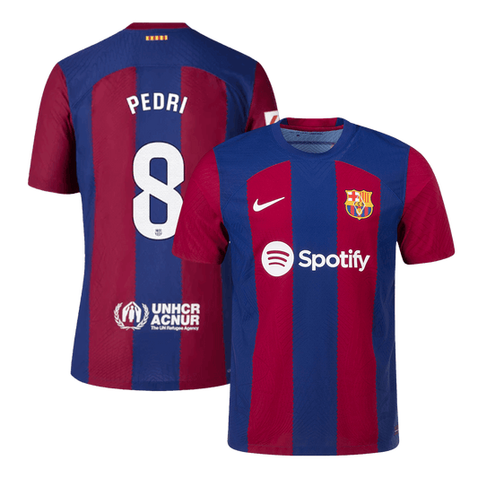 Barcelona Hemma Fotbollströja PEDRI #8 2023/24 Autentisk