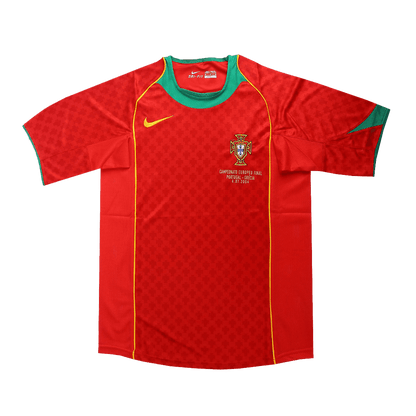 Portugal Hemma Fotbollströjor Euro 2004 Retro Final
