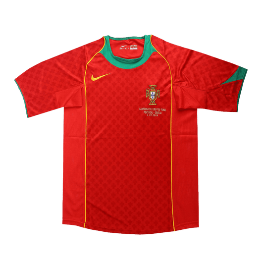 Portugal Hemma Fotbollströjor Euro 2004 Retro Final