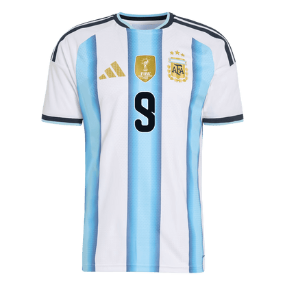 Argentina Tröja J.ÁLVAREZ #9 2026 Hemma Autentisk Blå & Vit - World Cup 2026-3