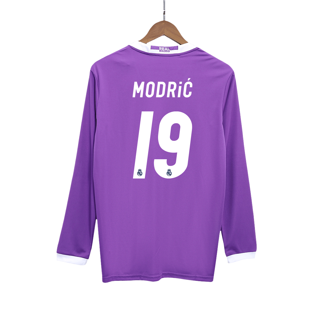 Retro Real Madrid Borta Fotbollströja MODRIĆ #19 2016/17 långärmad