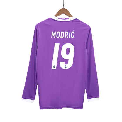 Retro Real Madrid Borta Fotbollströja MODRIĆ #19 2016/17 långärmad