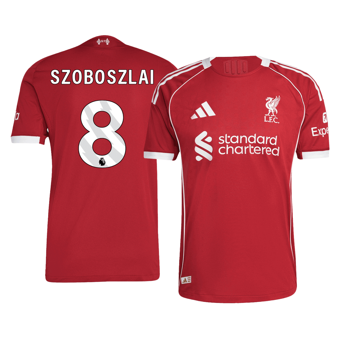 Liverpool Tröja SZOBOSZLAI #8 2025/26 Hemma Autentisk Röd