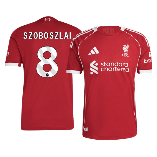 Liverpool Tröja SZOBOSZLAI #8 2025/26 Hemma Autentisk Röd-1
