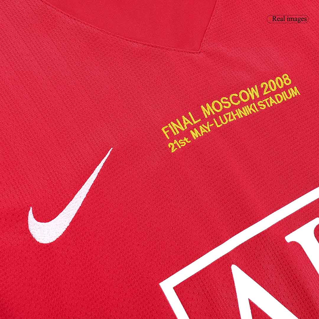 Retro Manchester United Hemma Fotbollströja SCHOLES #18 2007/08 långärmad - UCL Final