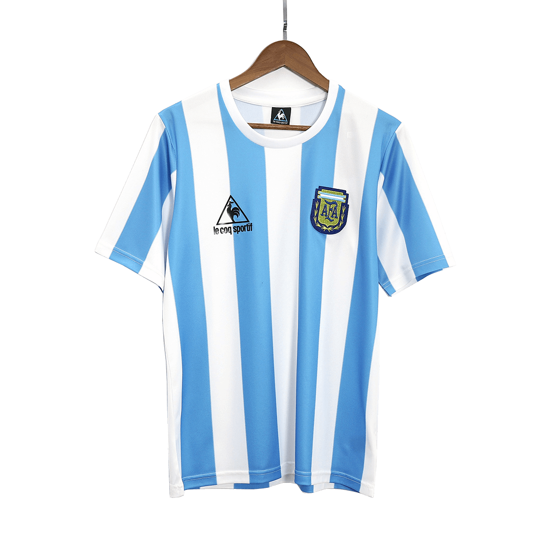 Argentina Hemma Fotbollströjor 1986 Retro