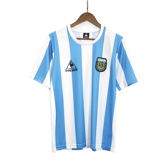 Argentina Hemma Fotbollströjor 1986 Retro