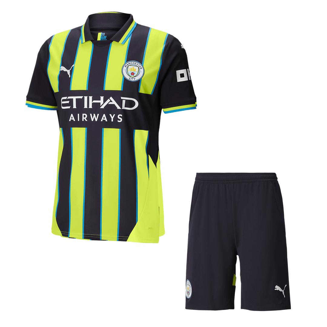 Manchester City Away Football Shirt Kit(Shirt+Shorts) 2024/25 Football Kit UK