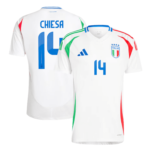 CHIESA #14 Italien Borta Fotbollströjor Euro 2024