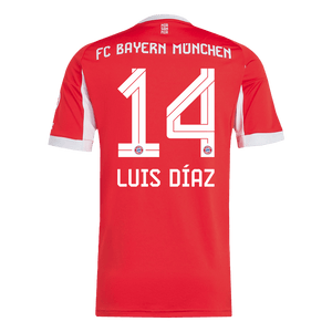 LUIS DÍAZ #14 Bayern Munich Tröja 2025/26 Hemma