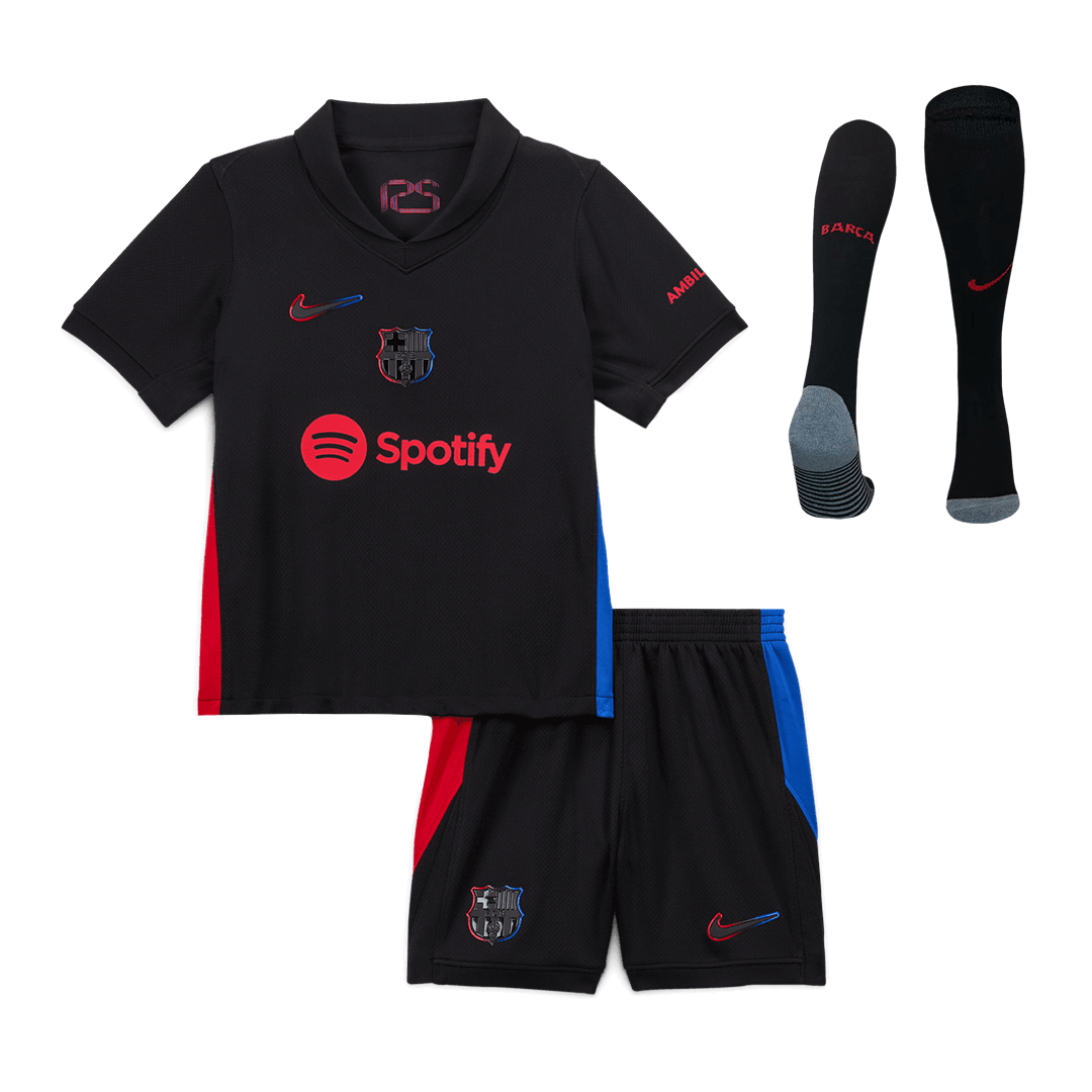 Barcelona Borta Fotbollströja 2024/25 Fotbollssats Barn