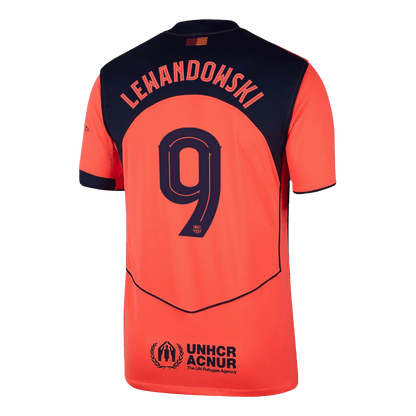 Barcelona Tröja LEWANDOWSKI #9 2025/26 Tredje Orange - UCL-11