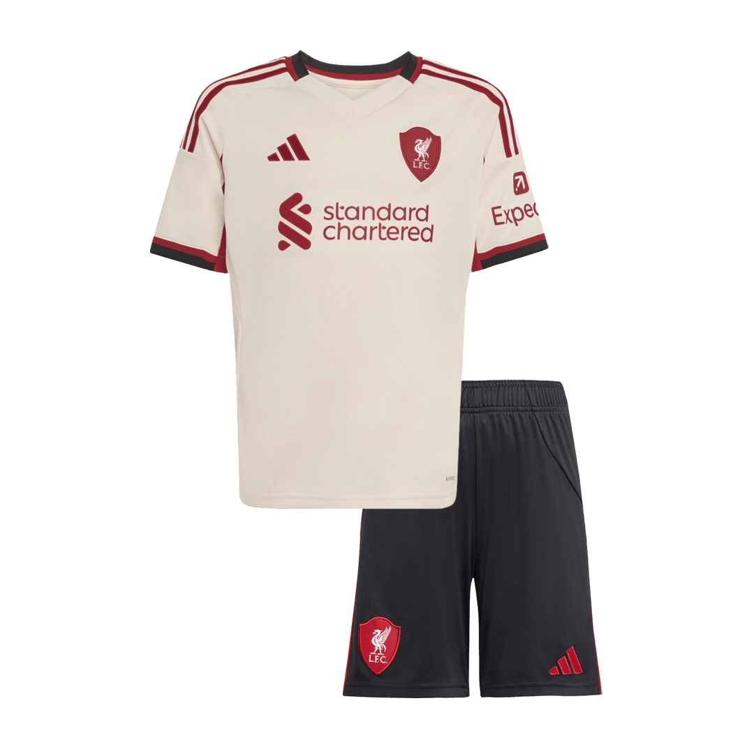 Liverpool Tröja 2025/26 Bortaställ Vit Barn stora storlekar