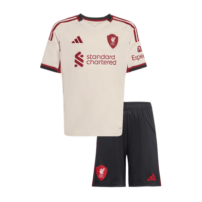 Liverpool Tröja 2025/26 Bortaställ Vit Barn stora storlekar