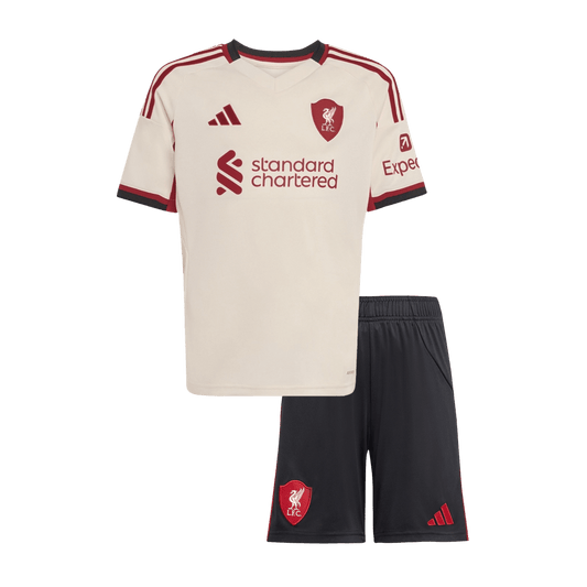 Liverpool Tröja 2025/26 Bortaställ Vit Barn stora storlekar