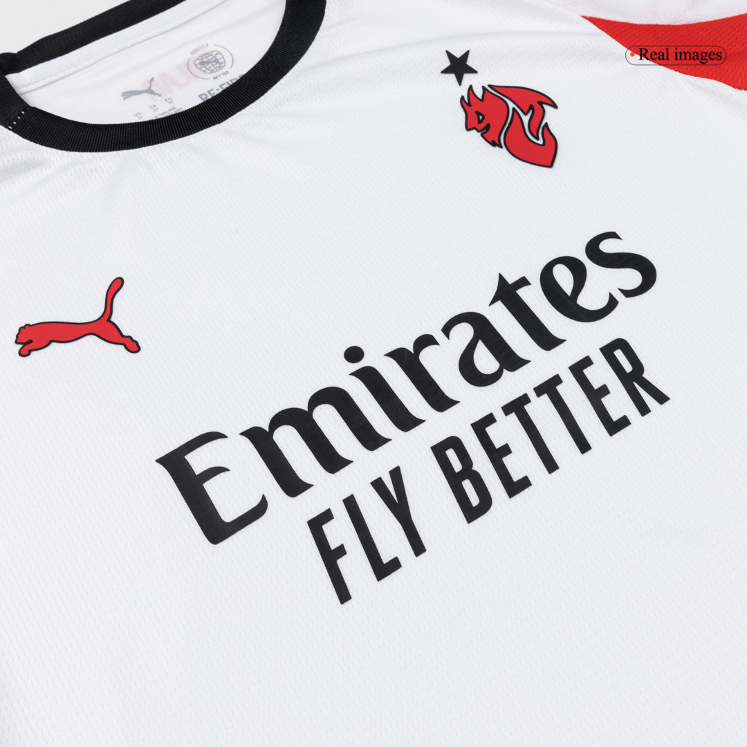 AC Milan Tröja 2025/26 Bortaställ Vit Barn