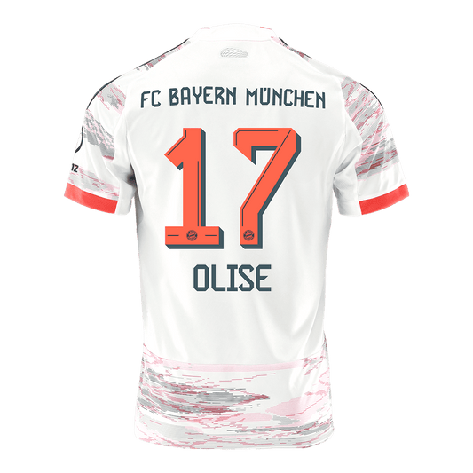 Bayern Munich Tröja OLISE #17 2025/26 Borta Vit