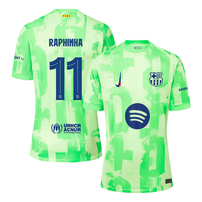 Barcelona Tredjeställ Fotbollströja RAPHINHA #11 2024/25 Premium