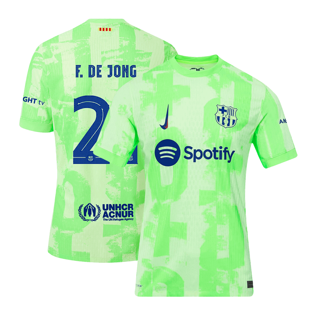 Barcelona Tredjeställ Fotbollströja F.DE JONG #21 2024/25 Autentisk - UCL