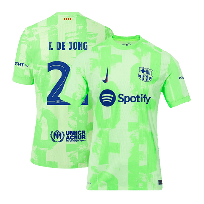 Barcelona Tredjeställ Fotbollströja F.DE JONG #21 2024/25 Autentisk - UCL