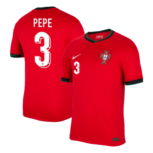 Portugal Hemma Fotbollströjor PEPE #3 Euro 2024
 Premium