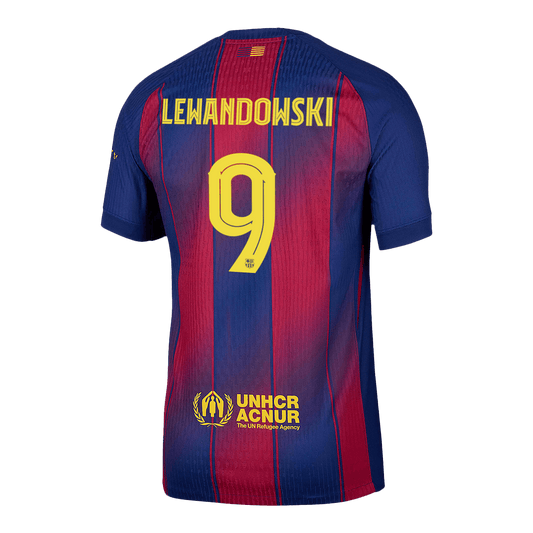 LEWANDOWSKI #9 Barcelona Tröja 2025/26 Hemma Autentisk - UCL