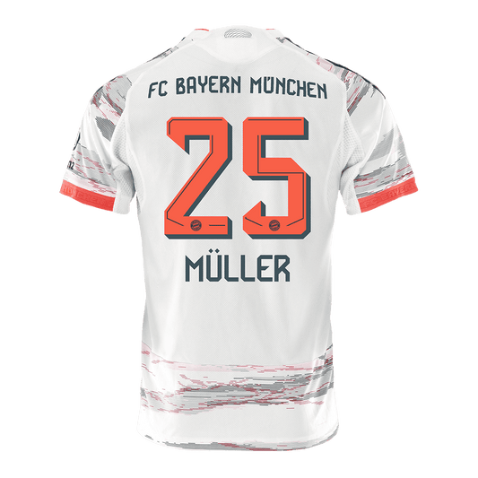 MÜLLER #25 Bayern Munich Borta Tröja 2025/26 Autentisk