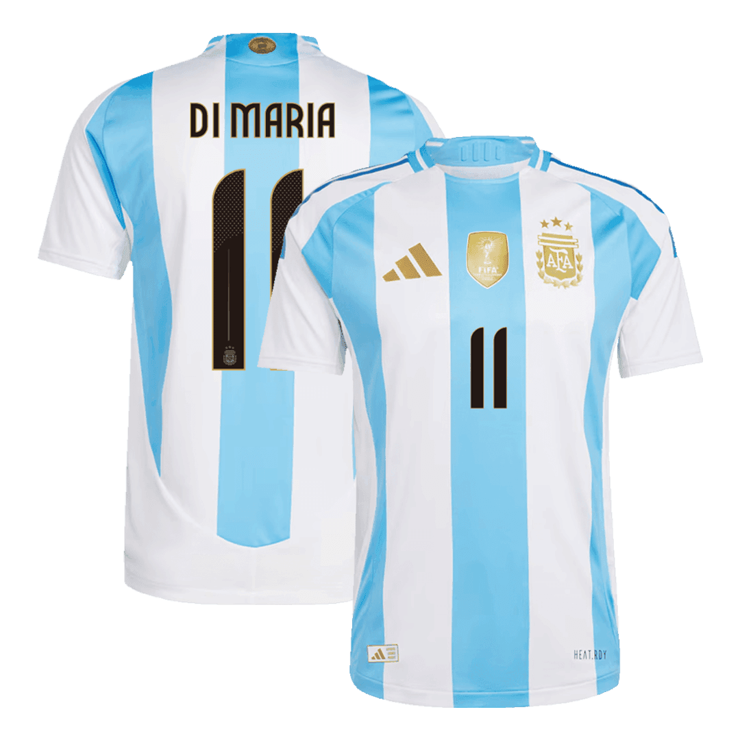 DI MARIA #11 Argentina Hemma Fotbollströjor 2024 Autentisk