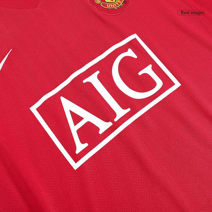 Retro Manchester United Hemma Fotbollströja ROONEY #10 2007/08 långärmad