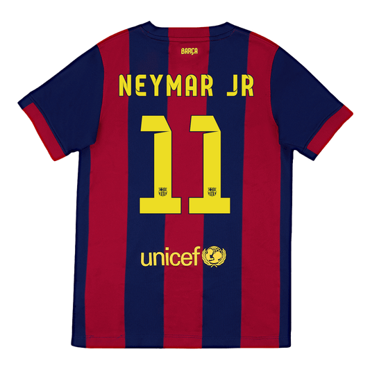Retro Barcelona Hemma Fotbollströja NEYMAR JR #11 2014/15