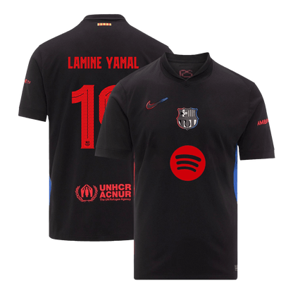 Barcelona Borta Fotbollströja LAMINE YAMAL #19 2024/25 - UCL -(Spotify-logotyp utan text)