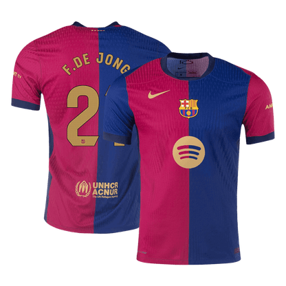 Barcelona Hemma Fotbollströja F.DE JONG #21 2024/25 Autentisk