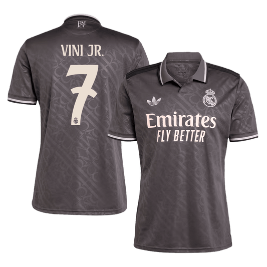 Real Madrid Tredjeställ Fotbollströja VINI JR. #7 2024/25 Premium