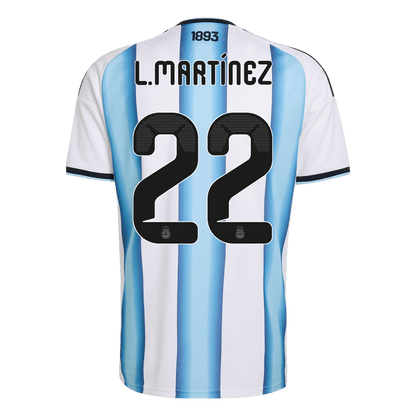 Argentina Tröja L.MARTÍNEZ #22 2026 Hemma Blå & Vit - World Cup 2026-2