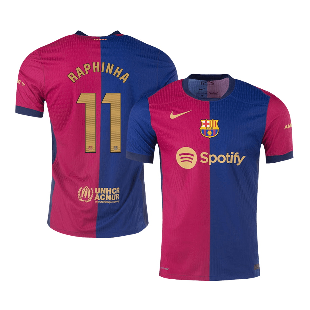 Barcelona Hemma Fotbollströja RAPHINHA #11 2024/25 Autentisk