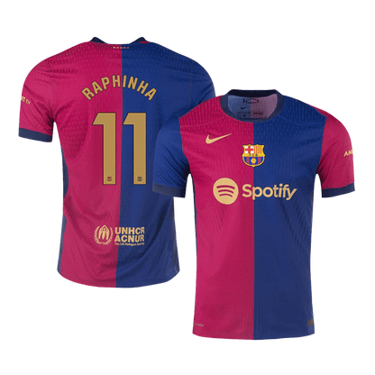 Barcelona Hemma Fotbollströja RAPHINHA #11 2024/25 Autentisk