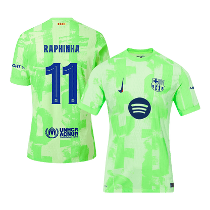 Barcelona Tredjeställ Fotbollströja RAPHINHA #11 2024/25 Autentisk