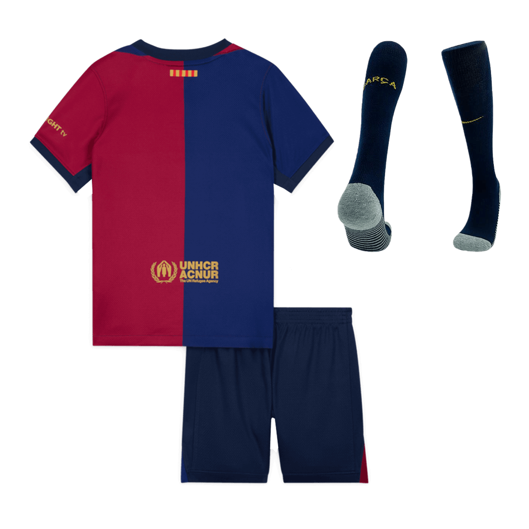 Barcelona Hemma Fotbollströja 2024/25 Fotbollssats Barn