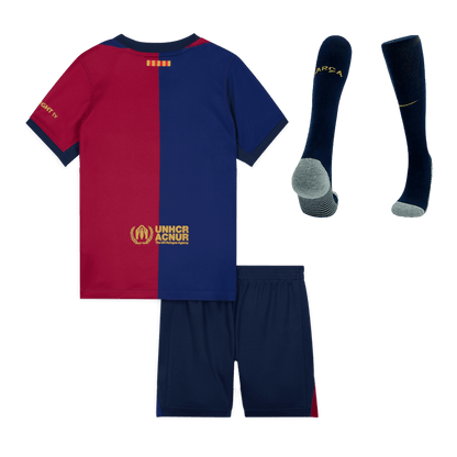 Barcelona Hemma Fotbollströja 2024/25 Fotbollssats Barn