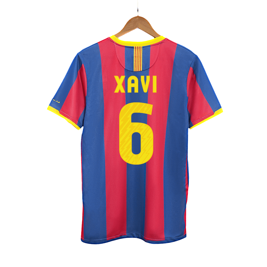 Retro Barcelona Hemma Fotbollströja XAVI #6 2010/11
